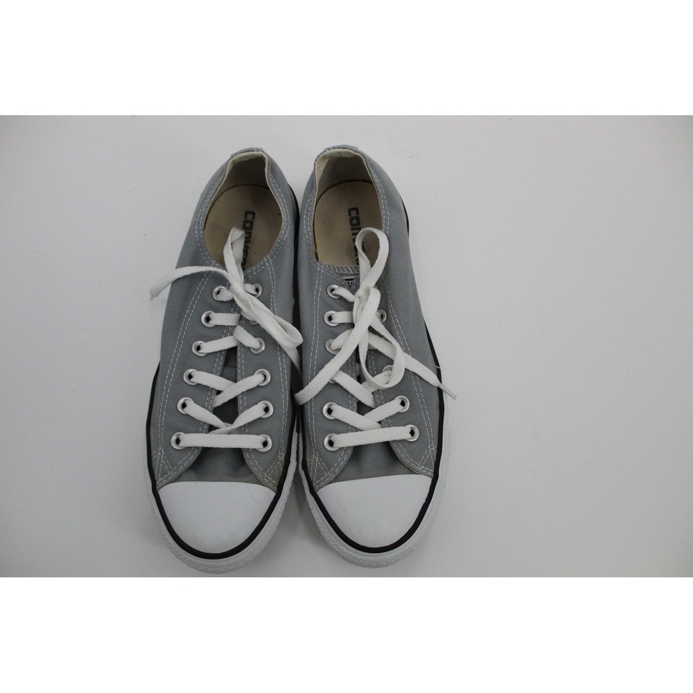 Converse All Star Chuck Taylor Low Top Gray Canvas Sneakers 125818F Mens 7 Wos 9